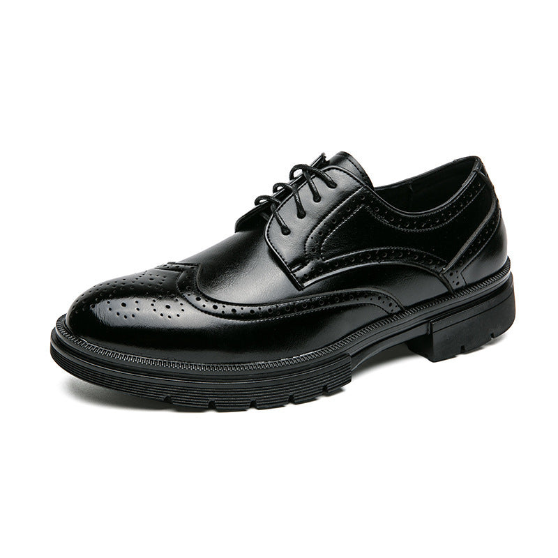 Kenike men's business brogue shoes outsole detail