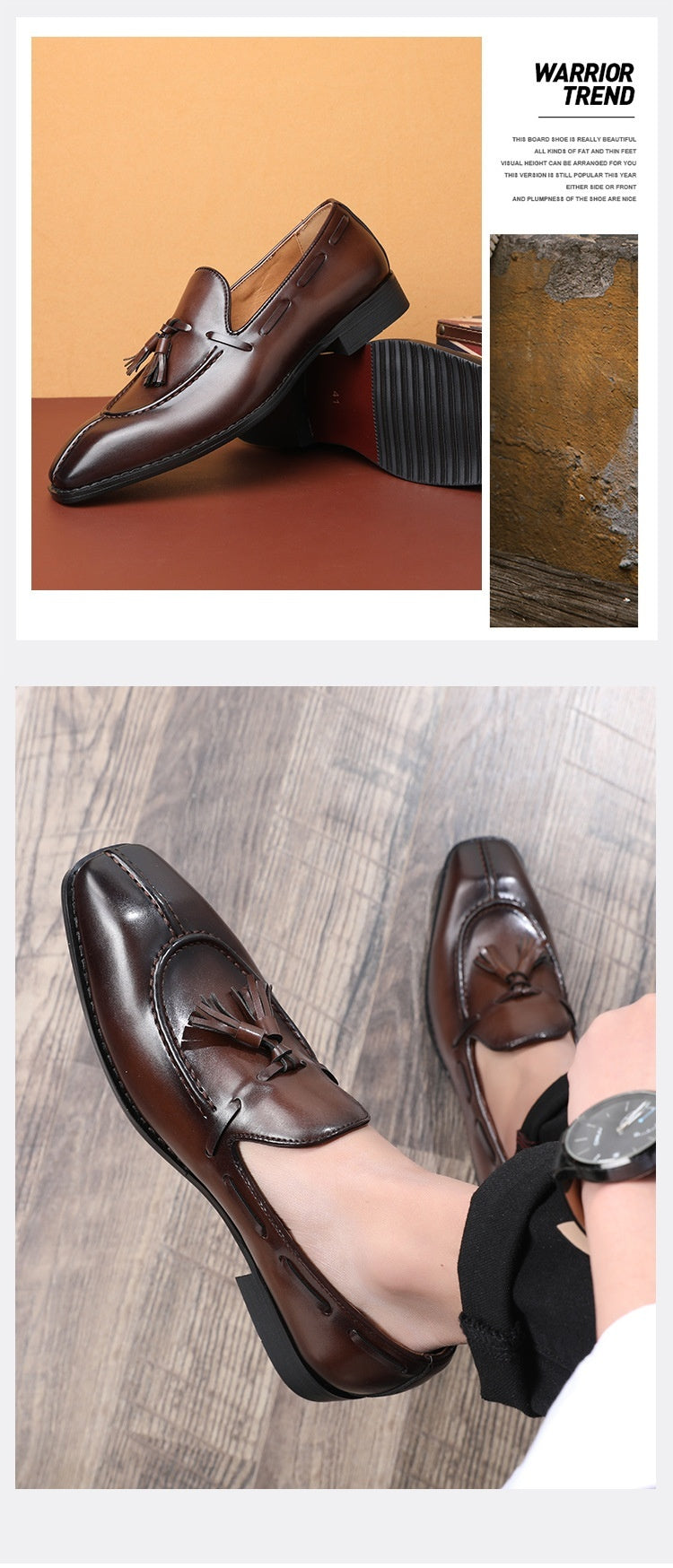 Kenike men's business casual shoes outsole detail