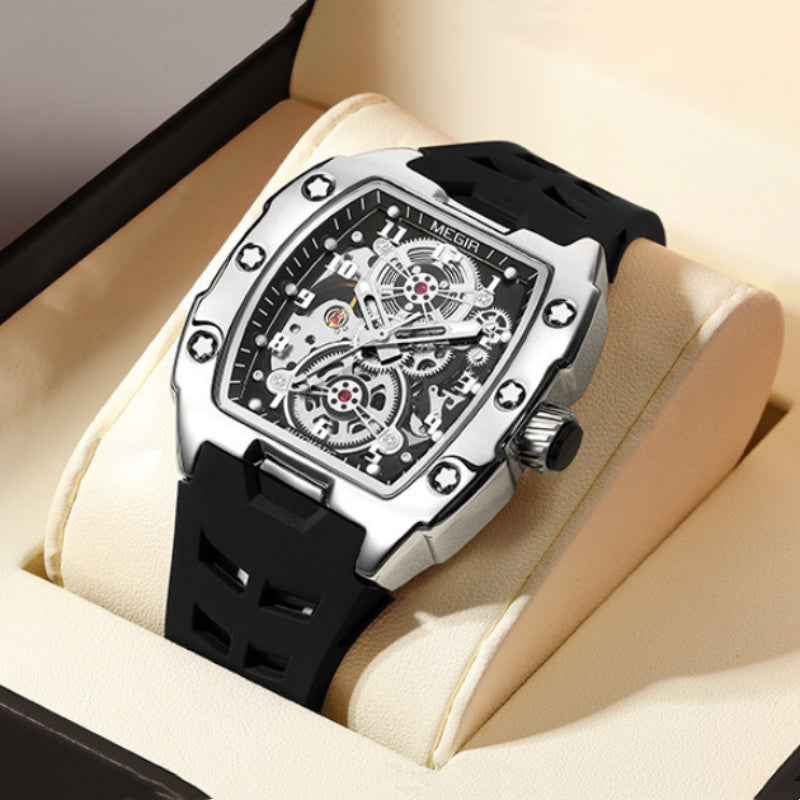 Kenike barrel-shaped mechanical sports watch final detail