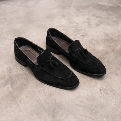 Kenike British matte leather shoes heel detail