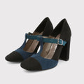 Made in Italia Giorgia black court heels front view
