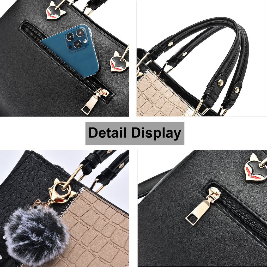 Kenike wave shoulder tote bag hardware detail