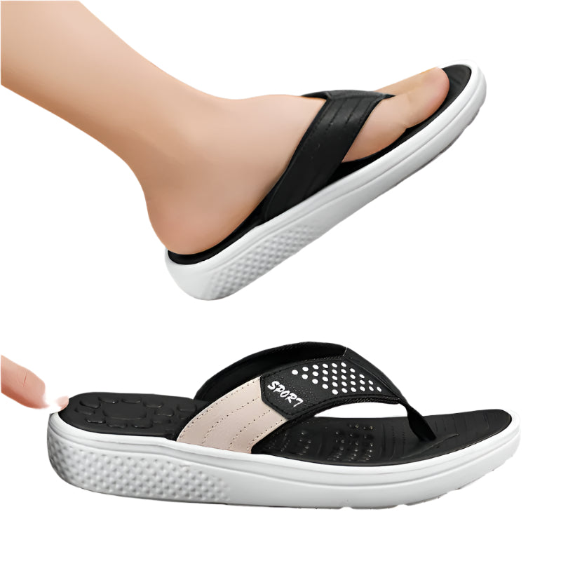 Kenike men's non-slip beach flip-flops with arch support colour options