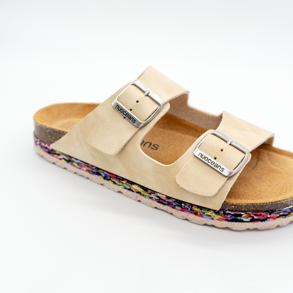 Nuoceans PEBBLE beige sandal strap detail image
