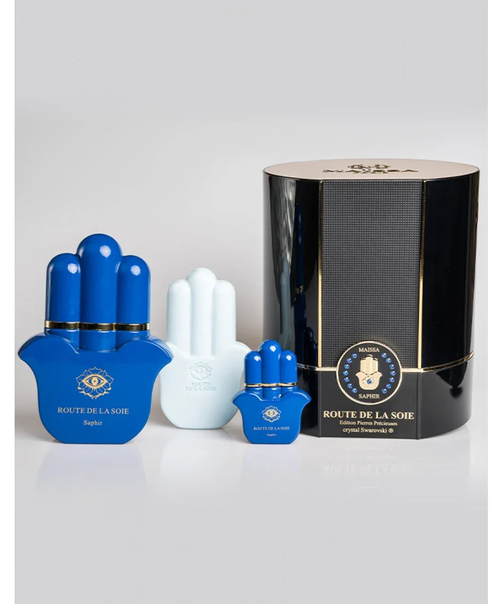 Maïssa Avenue de la Soie Precious Stones perfume gift box front view