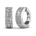 Olena silver and crystal earrings front view