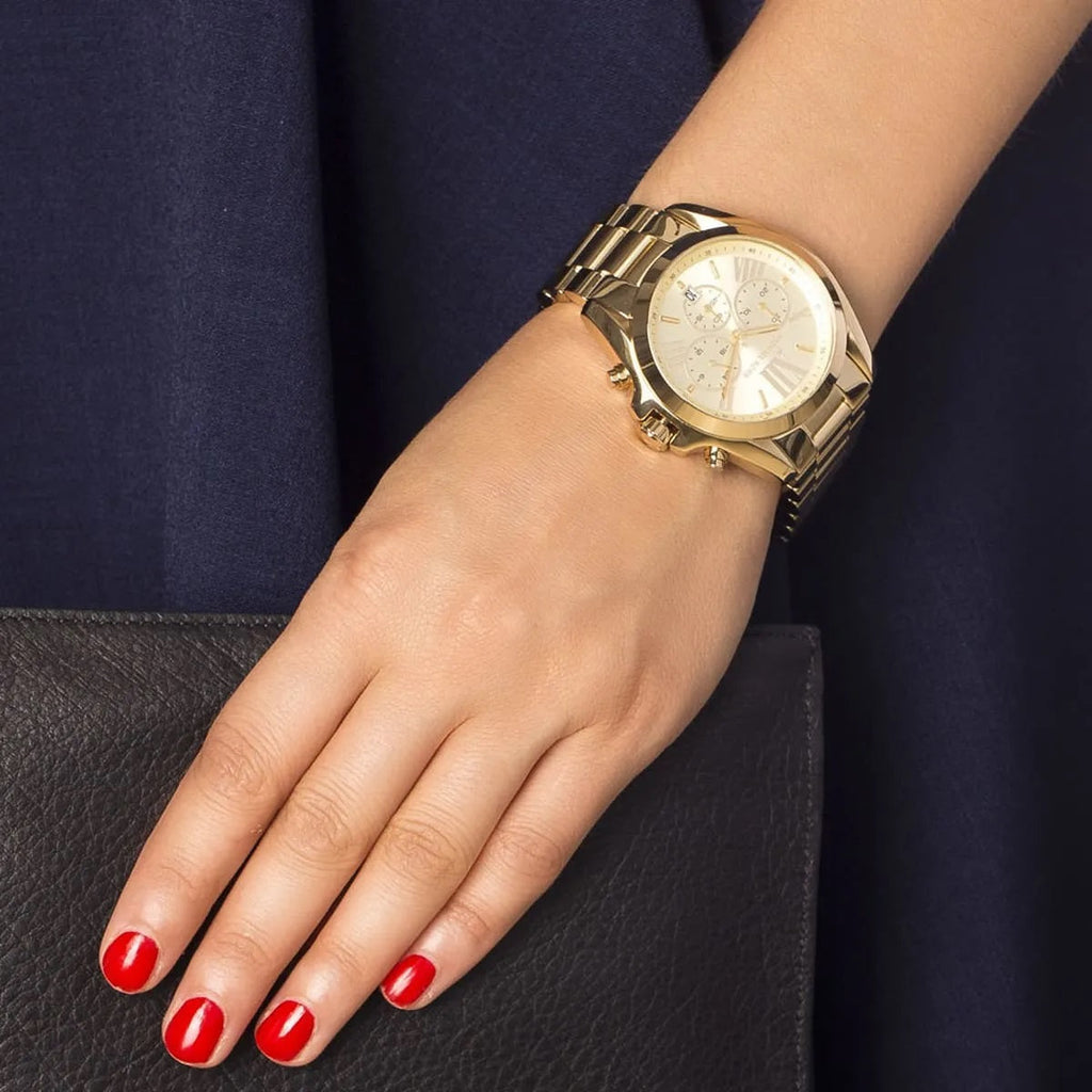 Michael Kors MK5605 Bradshaw gold watch detail image