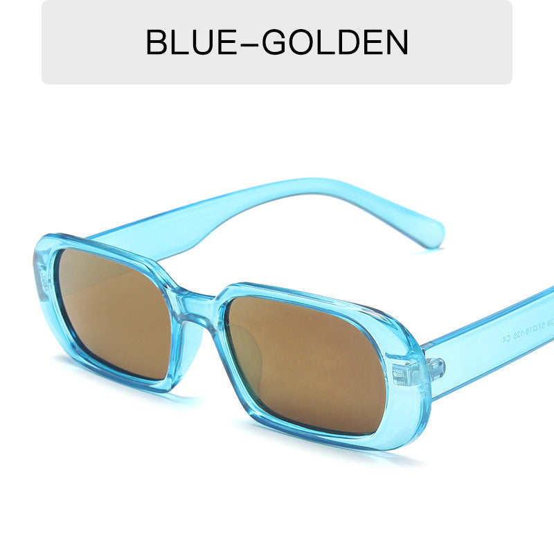 Kenike blue tyrant gold retro small frame sunglasses variant