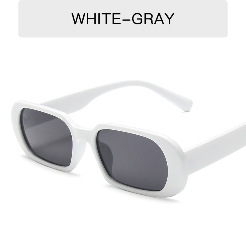 Kenike white grey retro small frame candy colour sunglasses variant