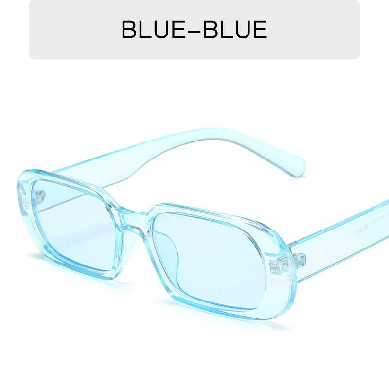 Kenike light blue retro small frame candy colour sunglasses variant