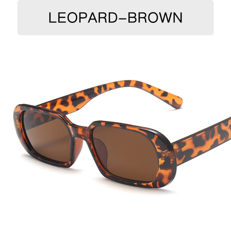 Kenike leopard retro small frame candy colour sunglasses variant