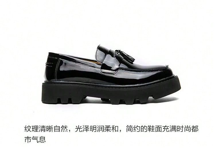 Kenike men's lace-up formal shoes heel detail