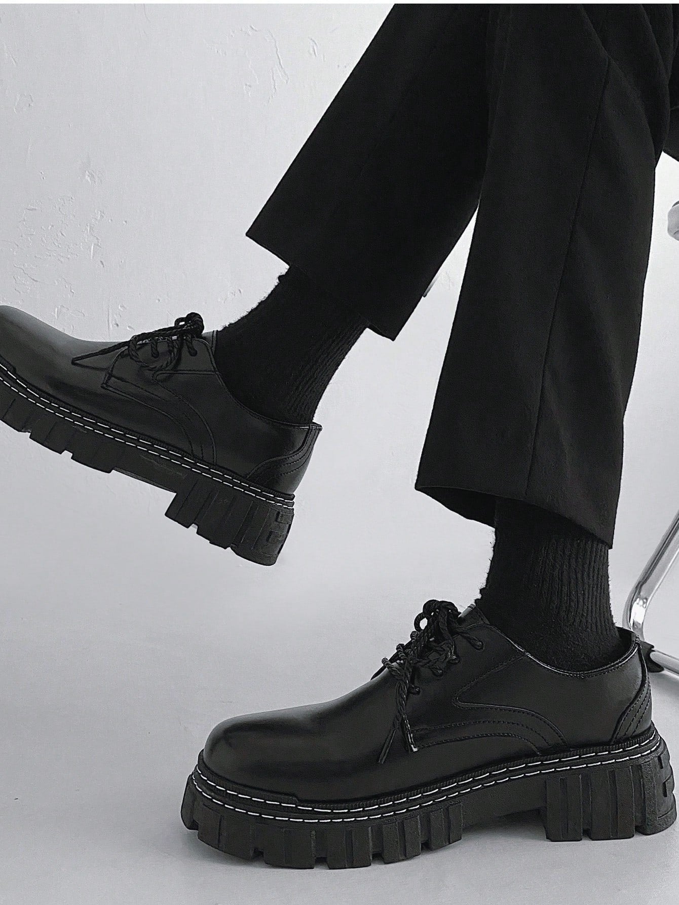 Kenike black formal shoes outsole detail