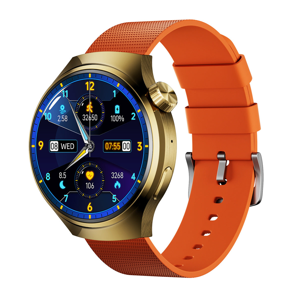 Kenike Bluetooth smart call watch with health tracking front view