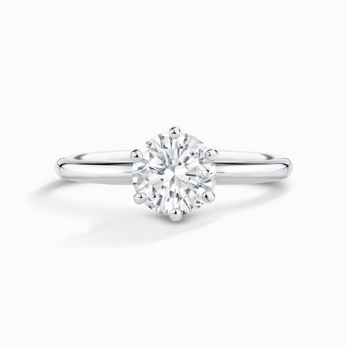 Vianne Jewellery 1ct round moissanite solitaire ring in sterling silver