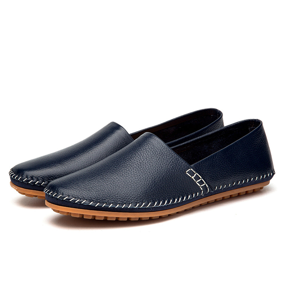 Kenike men's brown fashion loafers front view