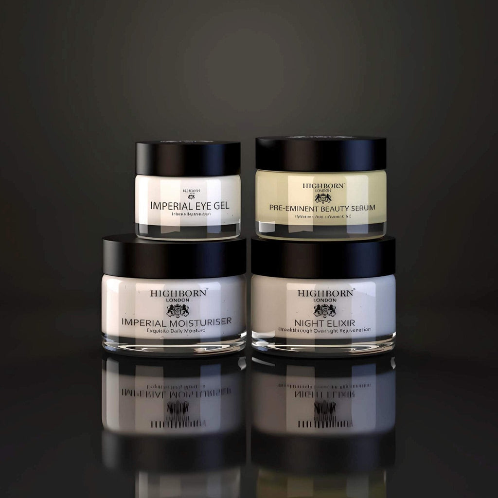 Highborn Four Phase Day and Night skincare jars