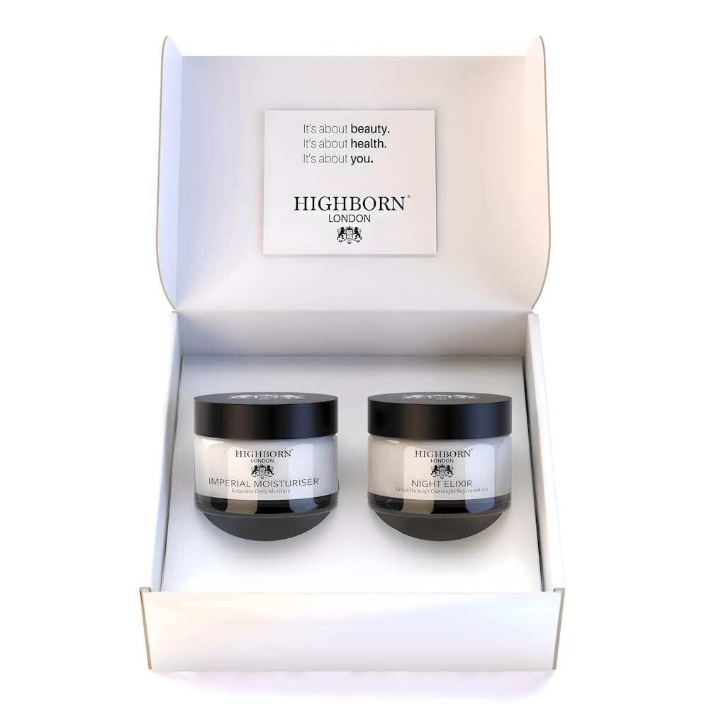 Highborn Ultimate Day and Night Moisture Set with boxed packaging