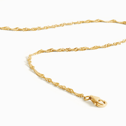 Twisted chain necklace in 18k gold vermeil product image