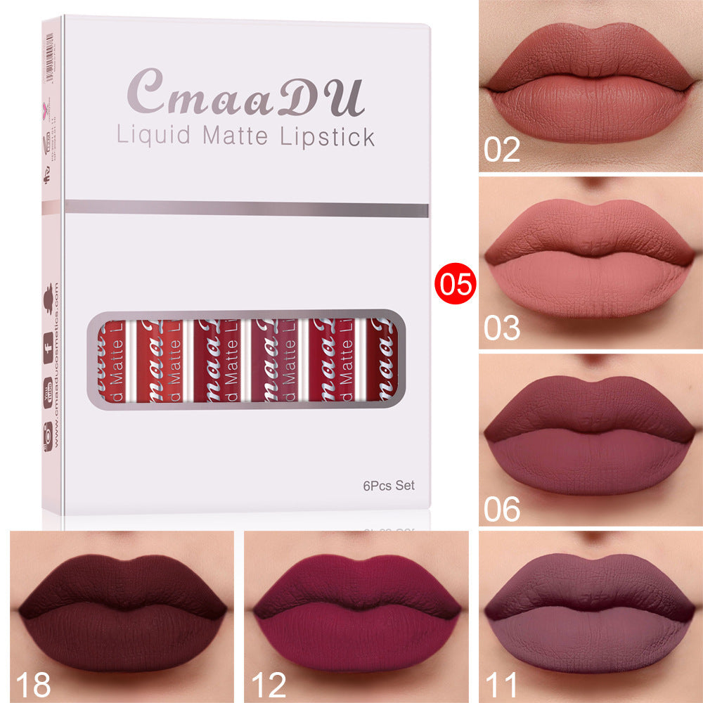 Waterproof non-stick cup lipstick set shade option F