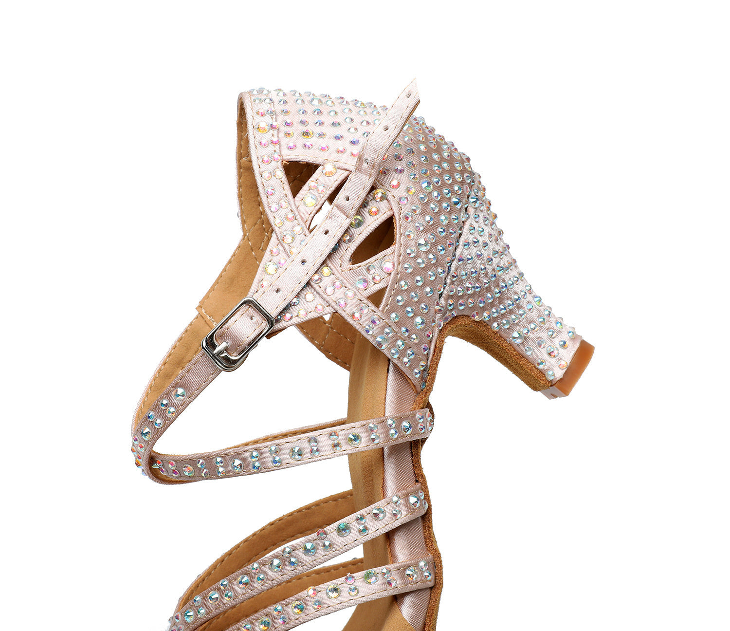 Kenike diamond Latin dance shoes strap detail