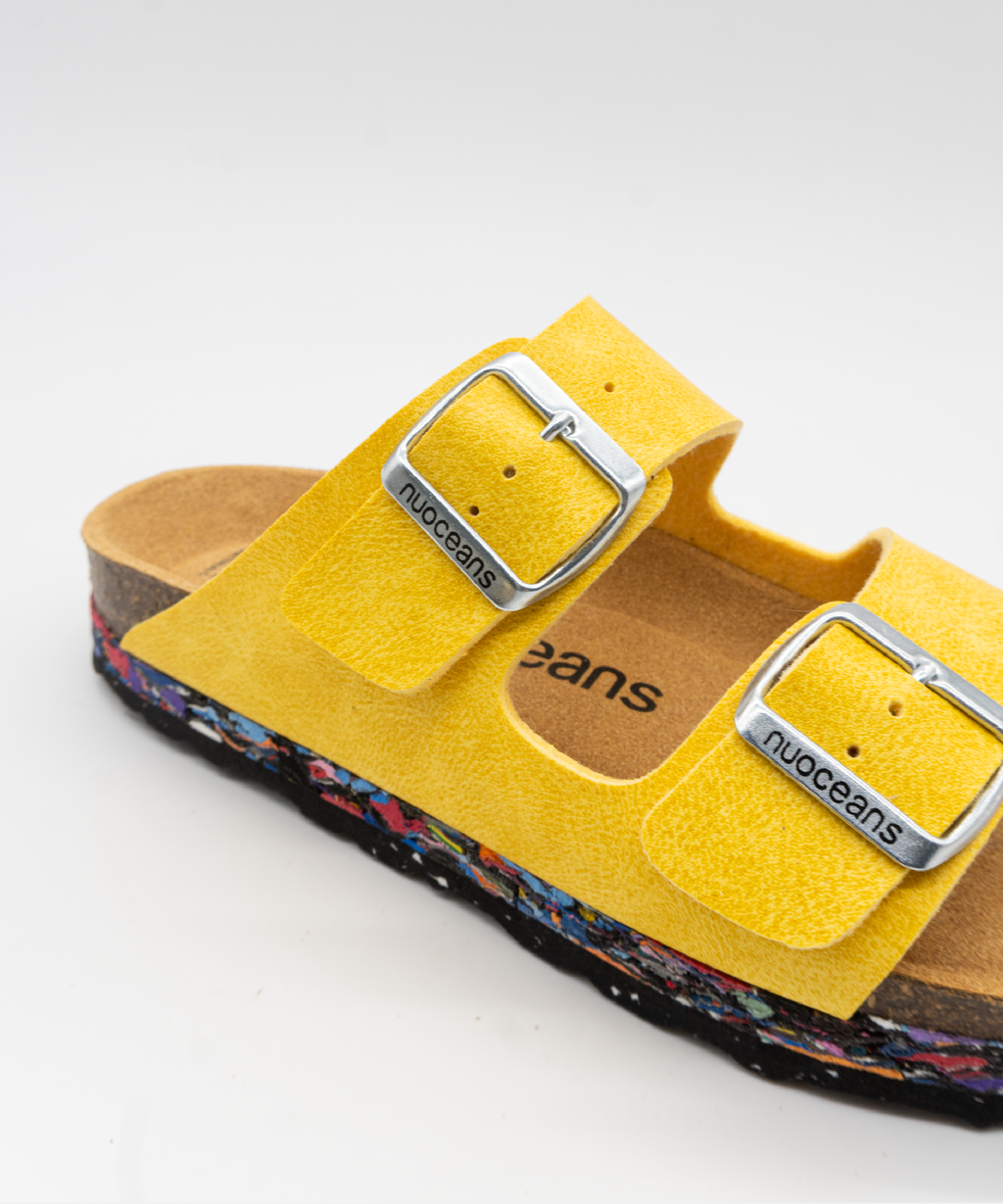Nuoceans YUZU yellow sandal strap detail image