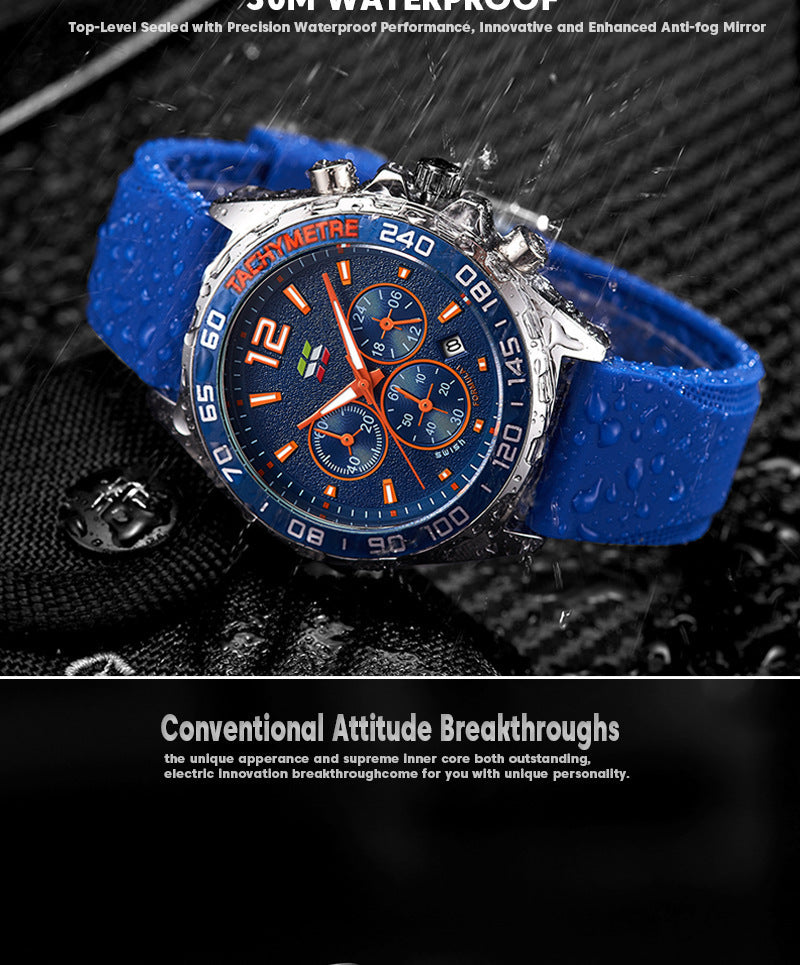 Kenike quartz watch strap and buckle detail