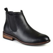 Vance Co Landon men's black Chelsea boots faux leather variant
