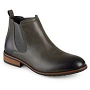 Vance Co Landon men's gray Chelsea boots faux leather variant