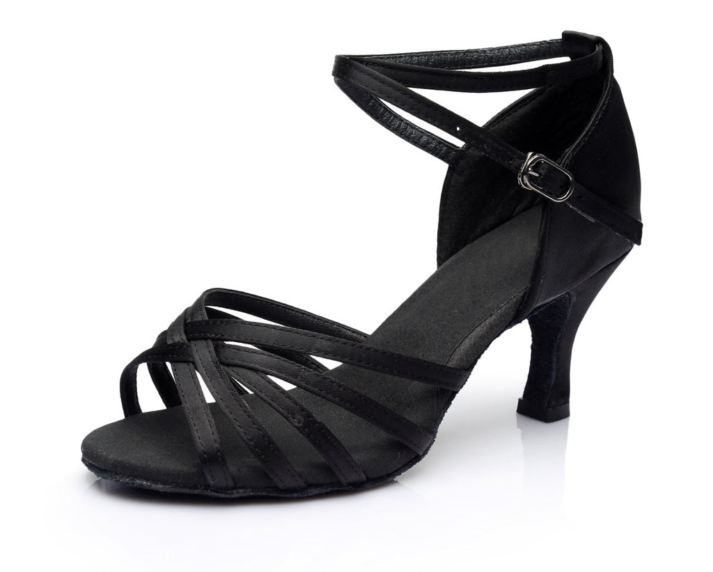 Kenike black Latin dance training shoes variant