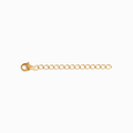 2 inch chain extender in 18k gold vermeil on white background