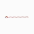 2 inch chain extender in 18k rose gold vermeil on white background