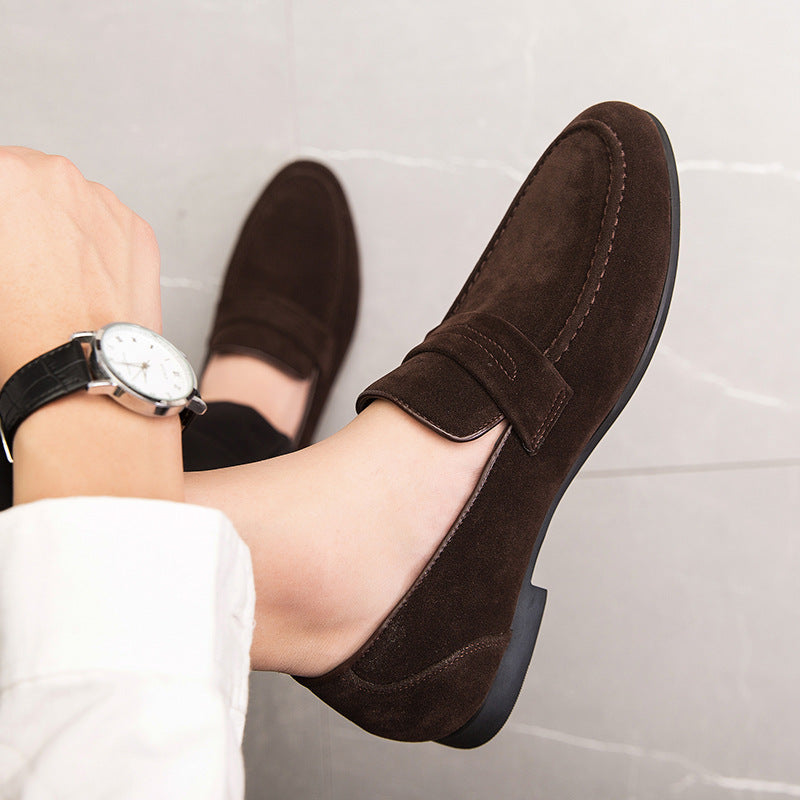 Kenike men's black casual shoes upper detail