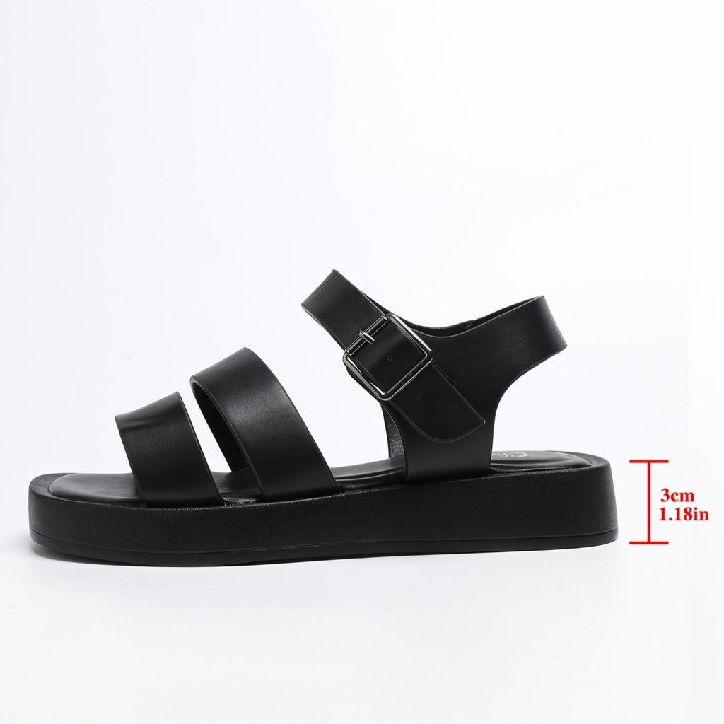 Kenike classic open toe platform sandals with buckle colour options