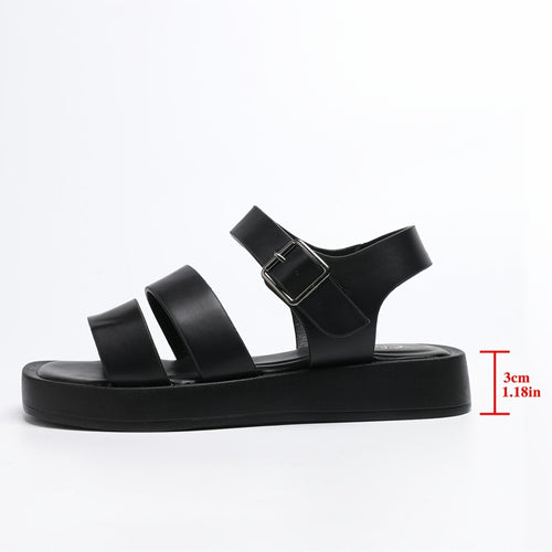 Kenike classic open toe platform sandals with buckle colour options