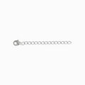 2 inch chain extender in sterling silver on white background