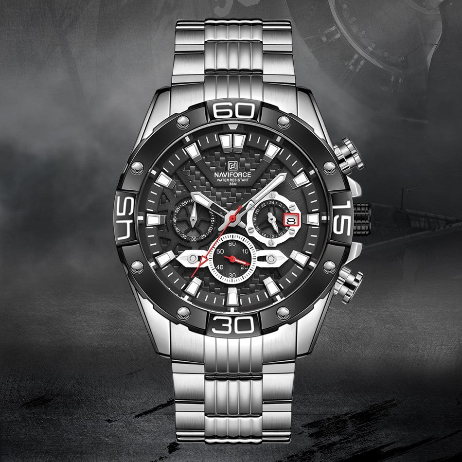 Kenike men's fashion luminous movement watch front view