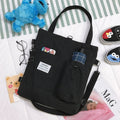 Kenike Harajuku black canvas student shoulder bag variant