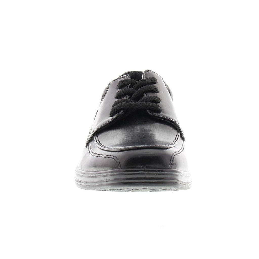 Deer Stags Sharp black boys' dress shoes traction sole view