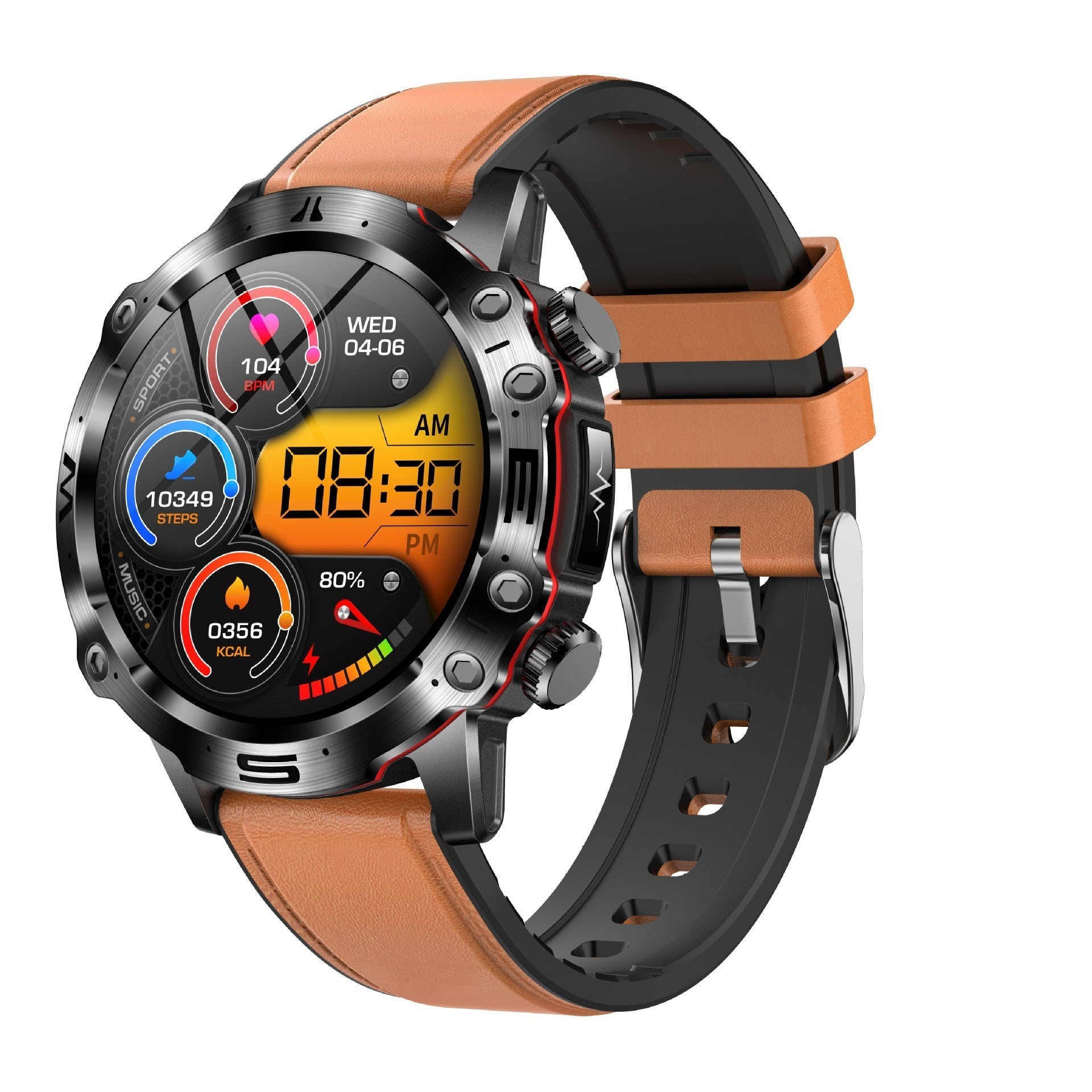 Kenike HD ECG Bluetooth call outdoor sports watch front view