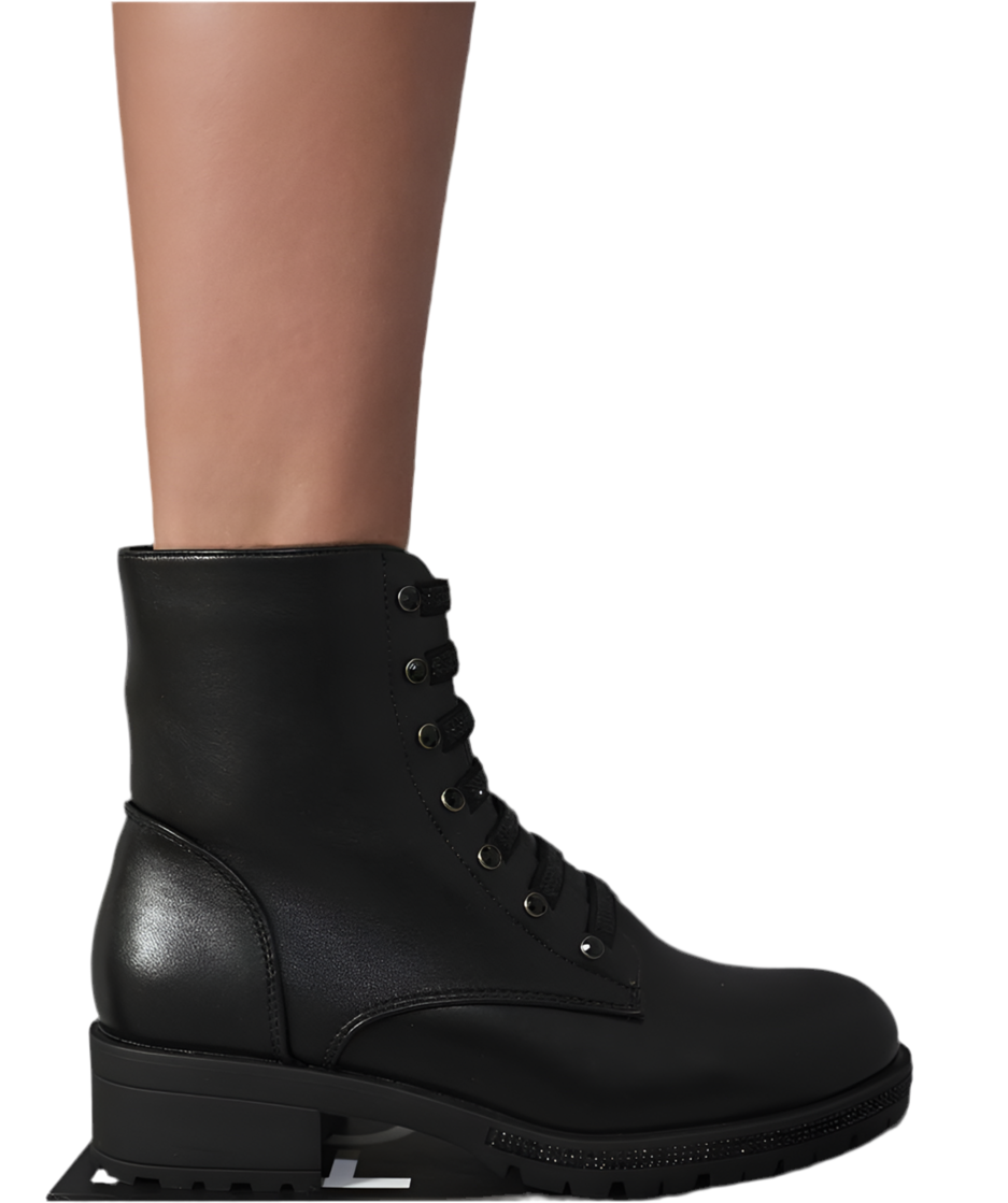 Kenike lace-up glitter ankle boots feature image