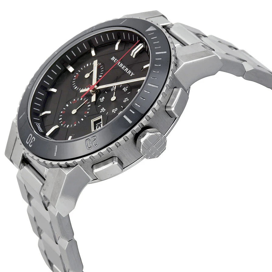 Burberry BU9380 The City watch detail image with silver bracelet