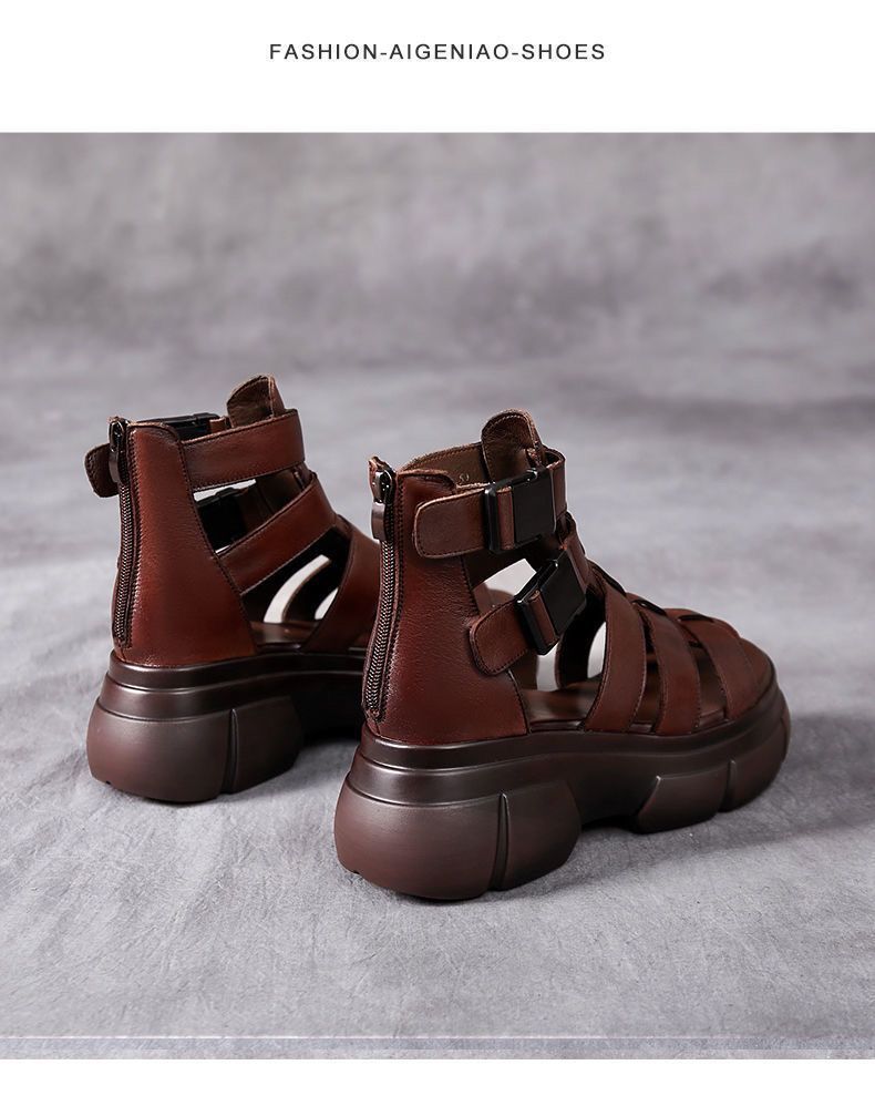 Kenike platform retro sandals product detail image
