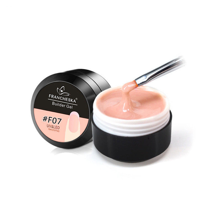 Kenike clear nail extension gel final detail