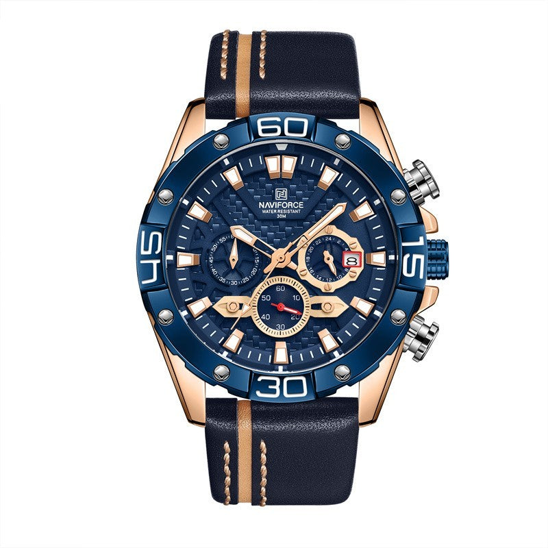 Kenike men's fashion watch silver black variant
