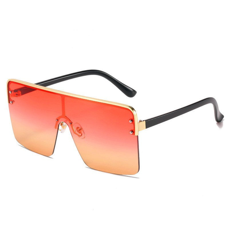 Kenike big frame gradient sunglasses lens detail