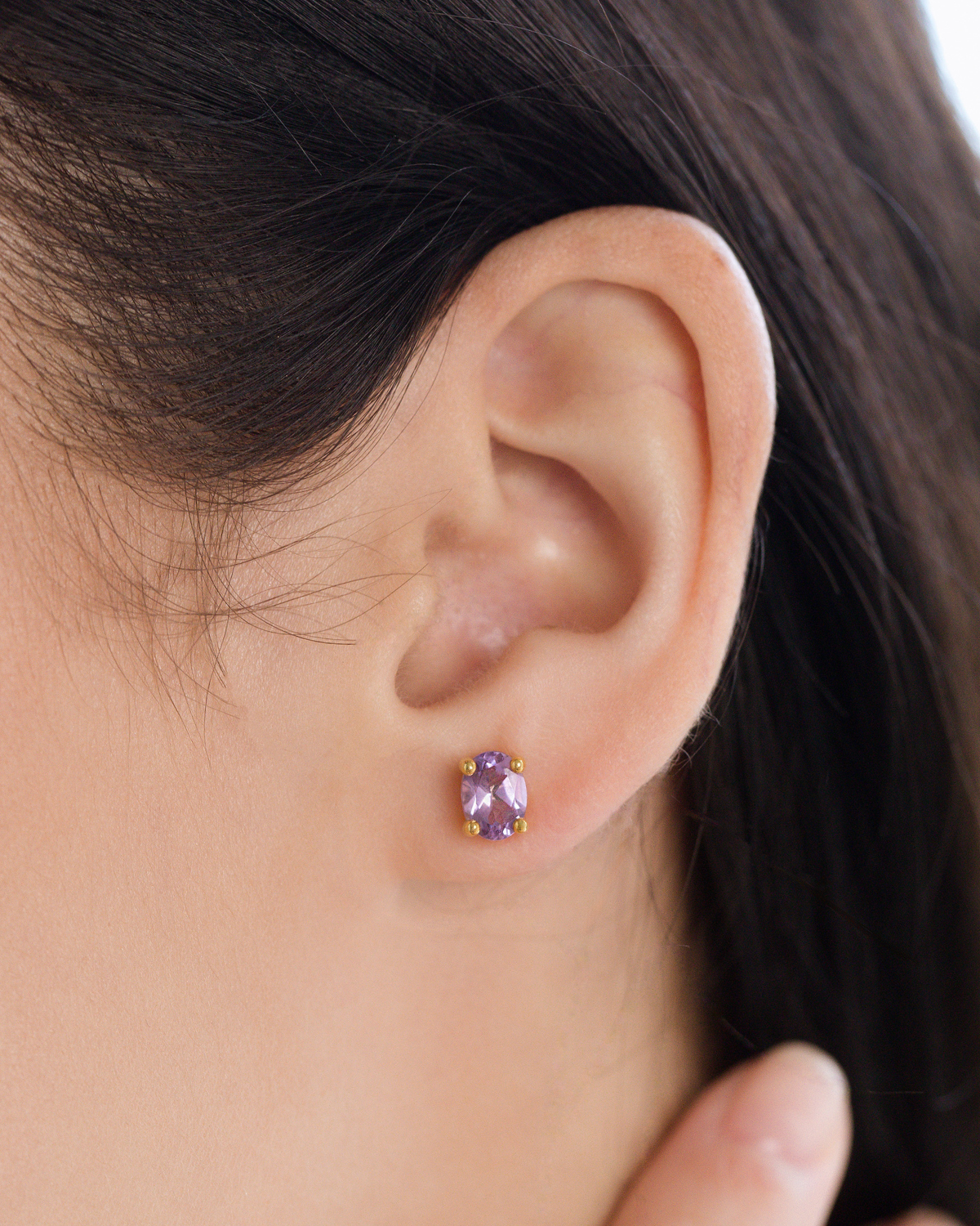 Mini Set 2 - Amethyst Jewellery Set in 18k Gold Vermeil