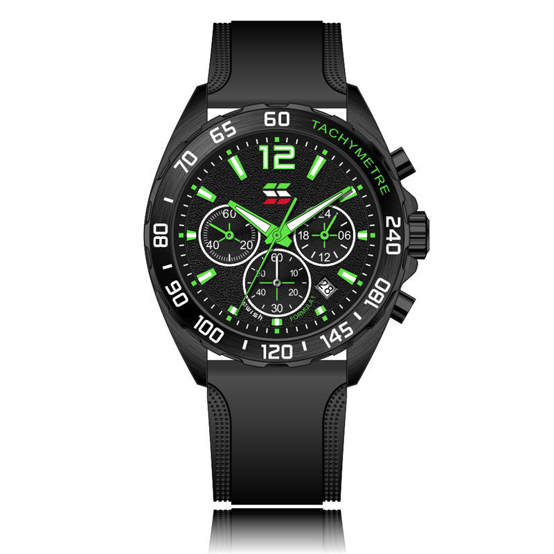 Kenike thin rubber strap watch side profile