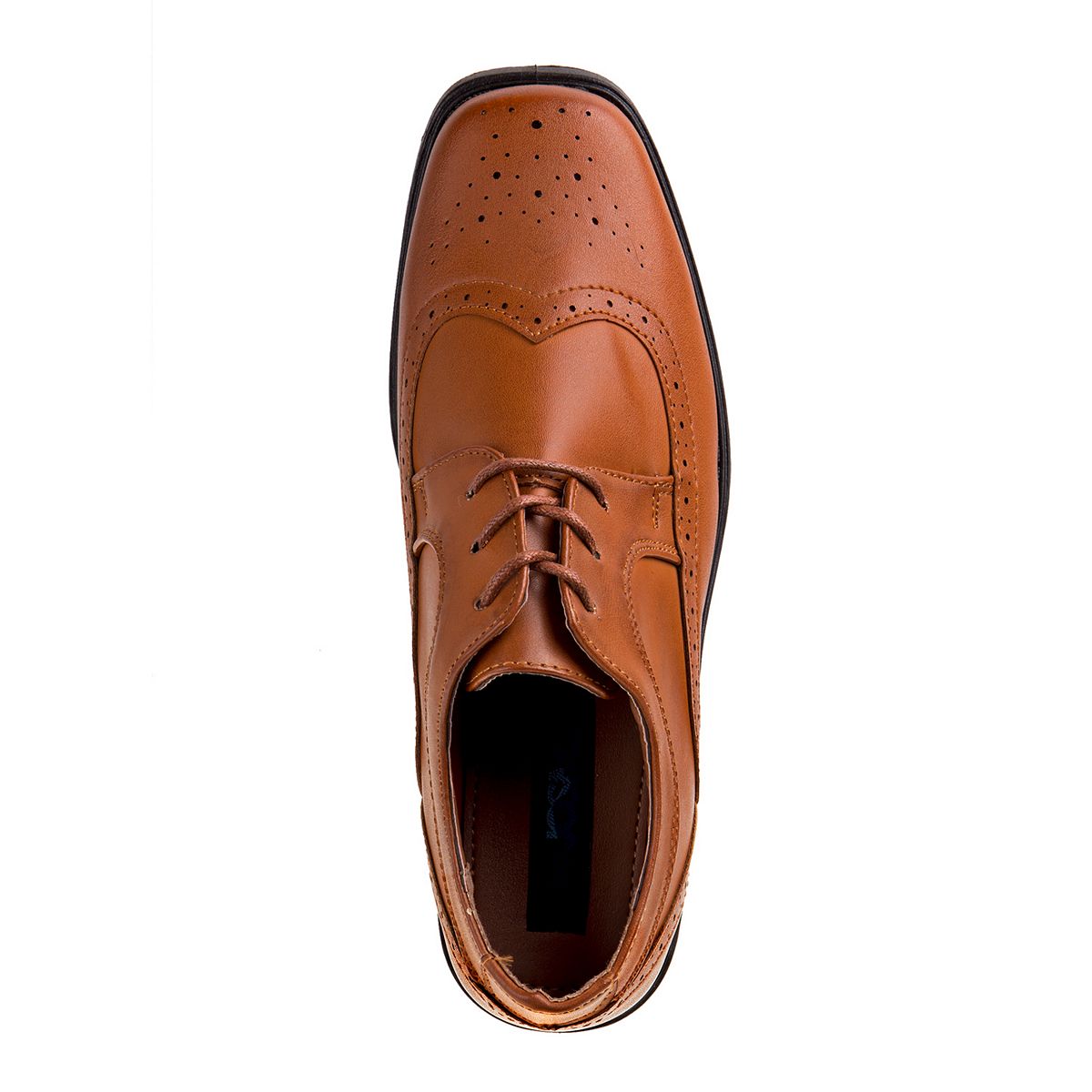 Josmo wingtip dress shoes broguing accent detail