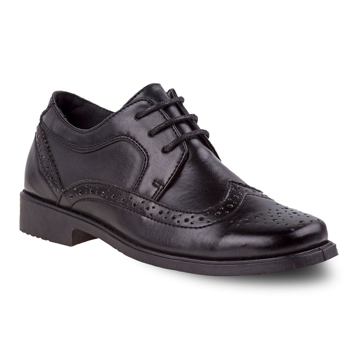 Josmo Classic boys' black wingtip dress shoes variant